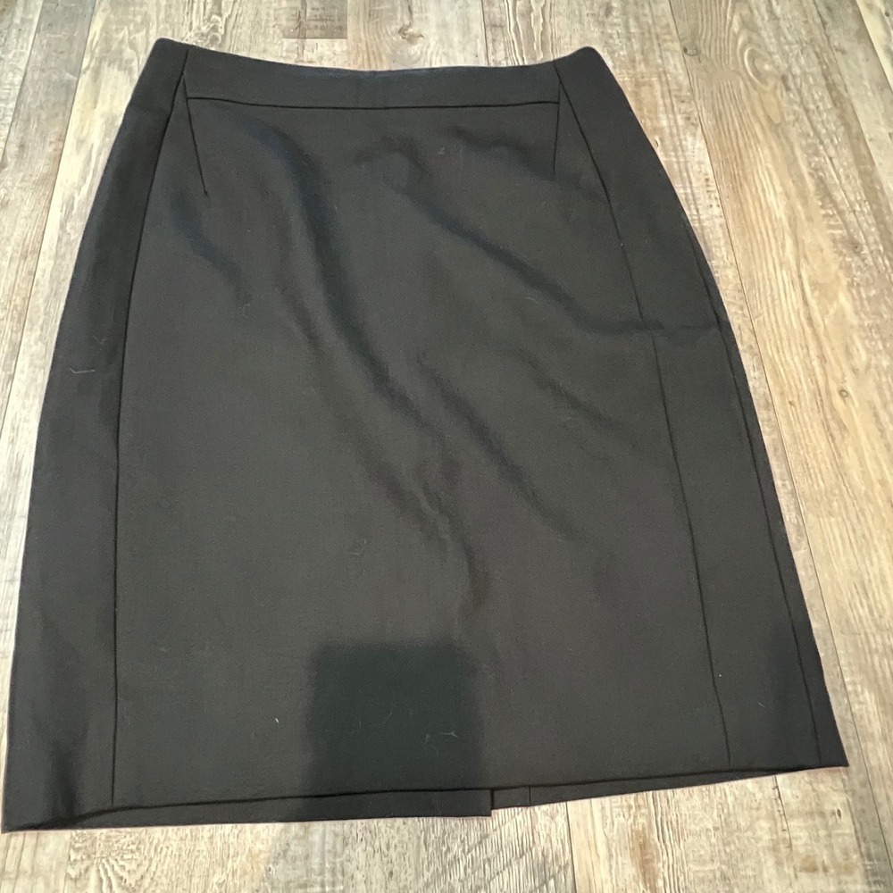 Ann Taylor Womens Pencil Skirt Back Vent Black Size 10